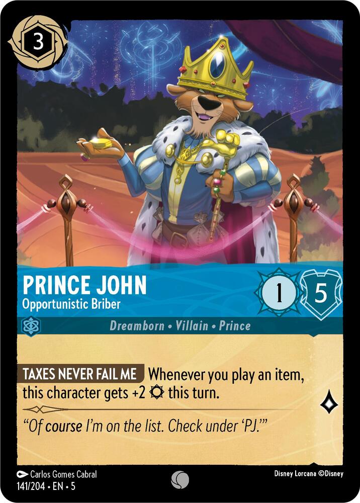 Prince John - Opportunistic Briber - 141/204 - Shimmering Skies