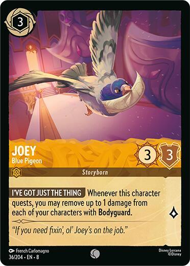 Joey - Blue Pigeon - Reign of Jafar