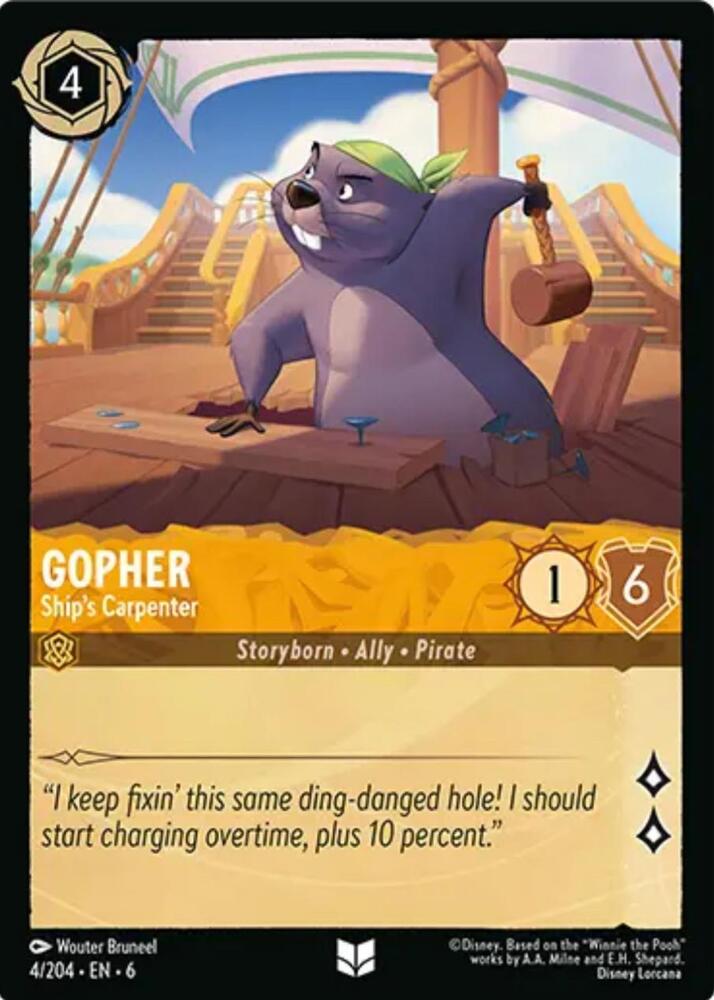 Gopher - Ship's Carpenter - 4/204 - Azurite Sea