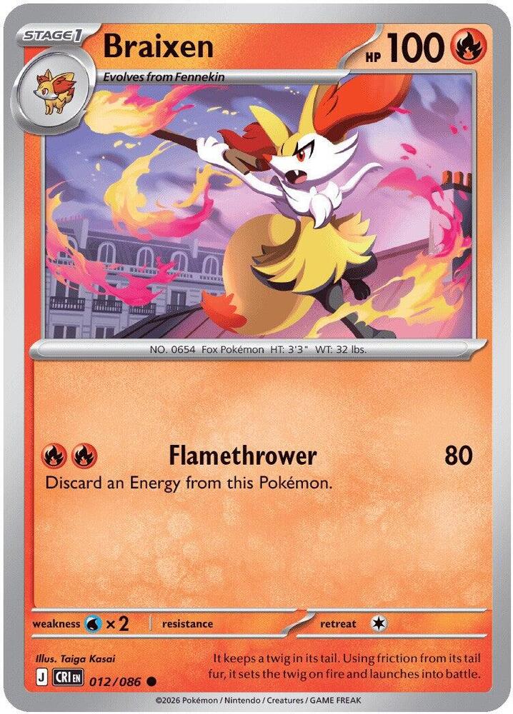 Braixen - 012/086 - Chaos Rising